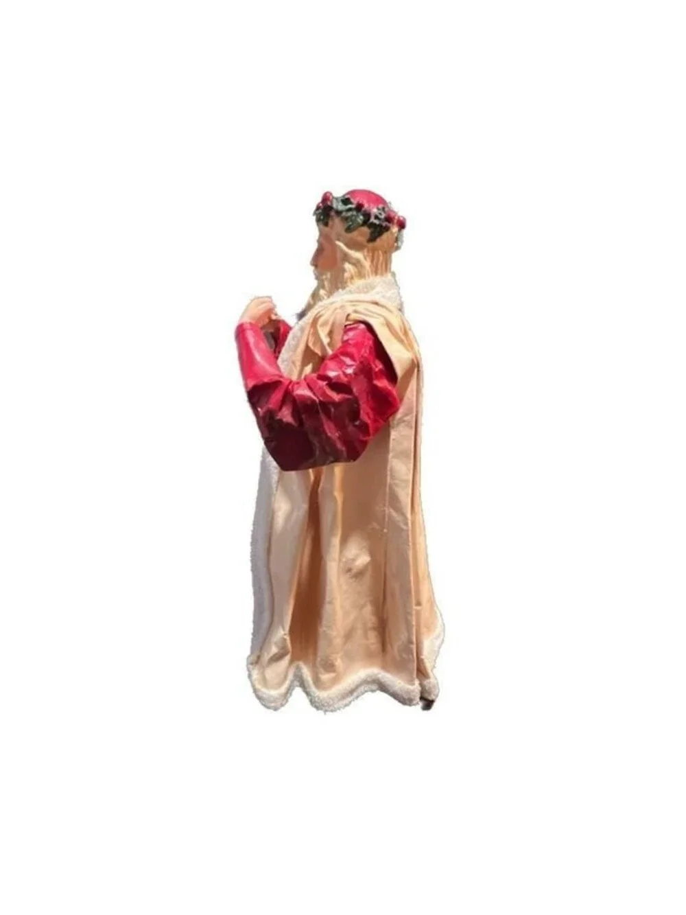 Vintage Silvestri Paper Mache Santa Tabletop Figurine or Tree Topper